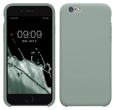 Produktbild von kwmobile Handyhülle für Apple iPhone 6 / 6S Hülle - Case Silikon - Kabelloses Laden - Schutzhülle Cover in Rainwashed Grün