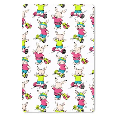 Produktbild von MuchoWow® Mauspad Mousepad Schule - Kaninchen - Tiere - Kinder - Muster 18x27 cm - Mousepads - Maus Mat - Pad - Mausunterlage