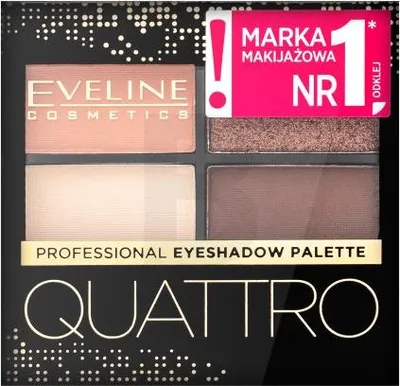 Obrázok produktu pre Eveline Cosmetics Quattro Eyeshadow – očné tiene, dlhotrvajúci efekt, Odtieň 06