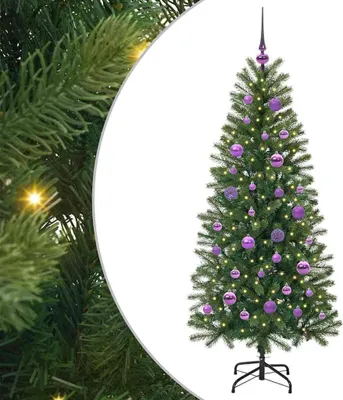 Obrázok produktu pre Umelý vianočný stromček s 150 LED-i Zelená 150 cm PE a PVC