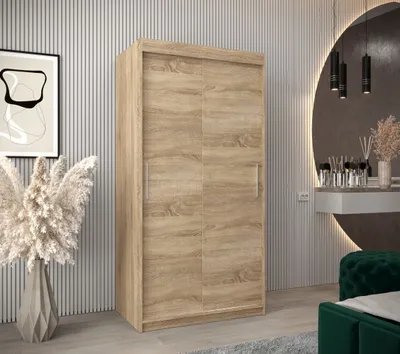 Obrázek produktu pro Skříň s posuvnými dveřmi v šířce 100 cm TIMEA - dub sonoma