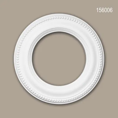 Produktbild von PROFHOME 156006 Rosette aus Polyurethan Stuck Deckenrosette Zierelement Ø 33 cm