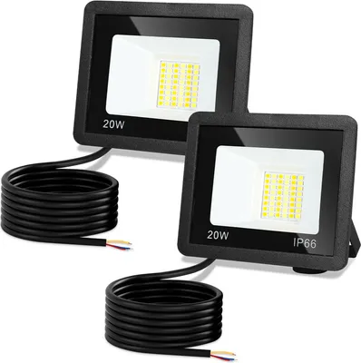 Zdjęcie produktu dla Jopassy Naświetlacz budowlany LED 2X 20W 3000/4000/6505K Naświetlacz FLED Naświetlacz zewnętrzny Reflektor punktowy