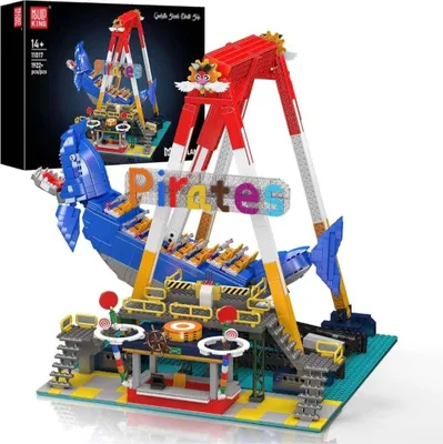 Produktbild von Mould King 11017 Piratenboot Schaukel Vergnügungspark Klemmbausteine 1922pcs Spielzeug Bausatz-NEU