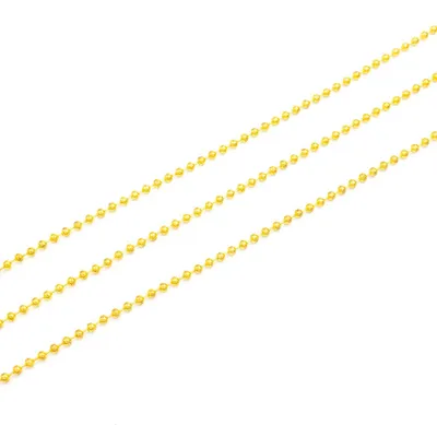 Produktbild von Vintageparts Kugelkette Metalllegierung goldfarben 2,5 mm, 2 m