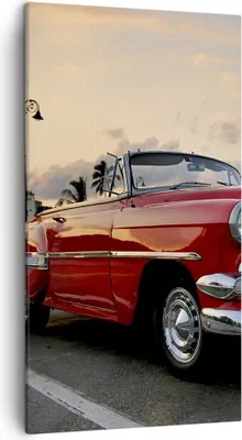Produktbild von Bild auf Leinwand - Leinwandbild - Auto Kuba Himmel - 45x80cm - Wand Bild - Wanddeko - Wandbilder - Leinwanddruck - Bilder - Kunstdruck - Wanddekoration - Leinwand bilder - Wandkunst - PA45x80-0186