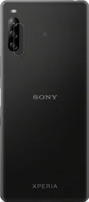 The back of a black Sony Xperia L4 smartphone is shown.