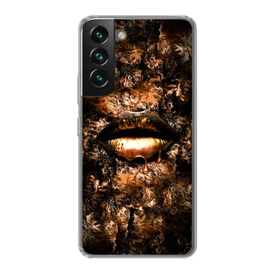 Produktbild von MuchoWow® Handyhülle Schutzhülle Hülle für Samsung Galaxy S22 Frau - Lippen - Kupfer Silikon Softcase Handy Hülle - Mobiltelefonhülle