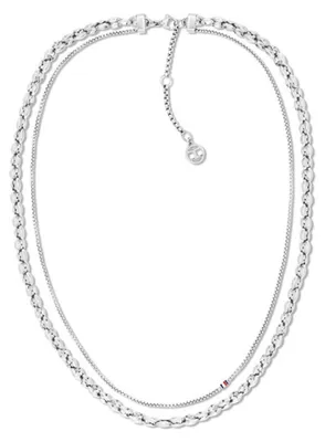 Imagen del producto de Collar de acero inoxidable doble para mujer, modelo 2781080