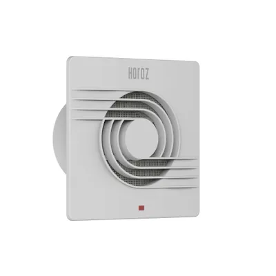 Produktbild von HOROZ Badlüfter HELIX 100 mm weiß | leiser Wandventilator für Bad, WC & Küche | 12W Abluftventilator 100m³/h