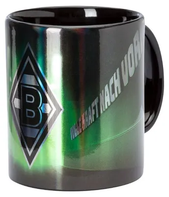 Zdjęcie produktu dla Metalowy kubek piłkarski Borussia Mönchengladbach czarny/zielony