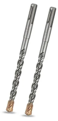Zdjęcie produktu dla Zestaw 2 wierteł SDS Plus do betonu, 10 mm x 160 mm, z 4 ostrzami z węglika spiekonego