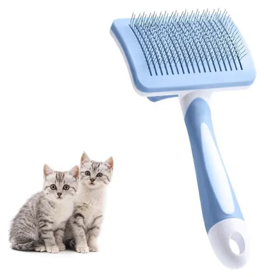 Productafbeelding van Kattenborstel hondenborstel - Zelfreinigende borstel - Lang en kort haar - Met knop voor losse haren