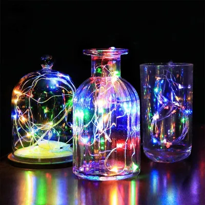 Produktbild von 5m LED Mehrfarbig Lichterkette für Hochzeit Party Weihnachten Nachtlampe Innen Dekoration Batteriebetrieben- 5 Stück