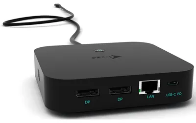 Obrázok produktu pre i-tec C31DUALDPDOCKPD, Kábel, USB 3.2 Gen 1 (3.1 Gen 1) Type-C, 100 W, 3,5 mm, 10,100,1000 Mbit/s, Čierna