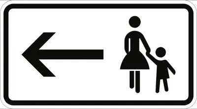 Produktbild von Verkehrsschild VZ1000-12, Fußgänger Gehweg gegenüber benutzen, linksw., Alu, ...