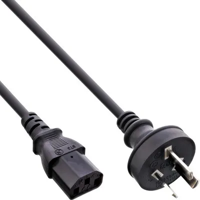 Produktbild von InLine® Netzkabel, Netzstecker Australien auf Kaltgerätestecker C13, 0,5m