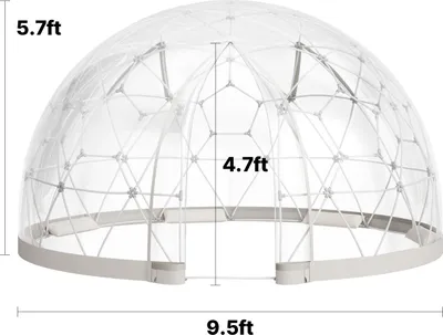 Zdjęcie produktu dla Vevor Namiot Ogrodowy Kopułowy Przezroczysty 2 9X1 7M Dla 2-4 Osób Mocny