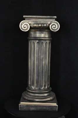Produktbild von Säule Mäander Style Beistelltisch Marmoriert Dekosäule 70 cm Griechische Antik Retro Rokoko Säule Barock Blumenständer Podest Handbemalt
