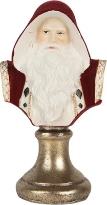 Produktbild von Clayre & Eef Weihnachtsdekorationsfigur Weihnachtsmann 9x7x15 cm Rot Kunststoff