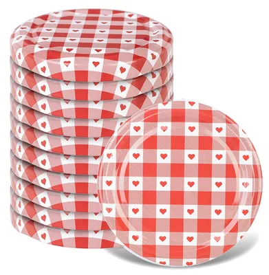 Schraubdeckel fi 66 mm, 10er Set, Rot, Metall, Twist-Off