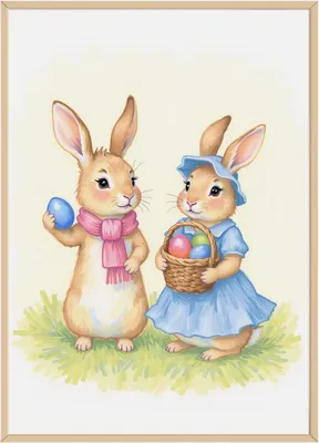 Produktbild von Plakat 30x40 Erstelle Set Frühling Boho Blumen Ostern Hase Große Auswahl