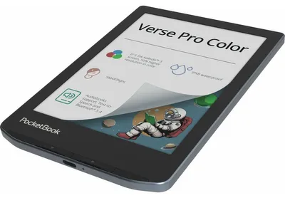 Produktbild von PocketBook Verse Pro Color, 15,2 cm (6"), E-Tinte Kaleido, 1072 x 1448 Pixel, ACSM, AZW, AZW3, CBR, CBZ, CHM, DOC, DOCX, DjVu, EPUB, EPUB DRM, FB2, FB2.ZIP, HTM, HTML, MOBI,..., M4A, M4B, MP3, OGG, BMP, JPEG, PNG, TIFF