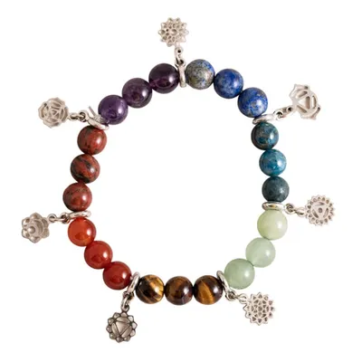 Image de Bracelet de chakra avec des pierres précieuses.