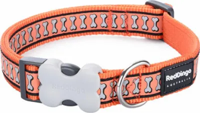 Produktbild von Hundehalsband Red Dingo Reflektierend Orange (2 x 31-47 cm)