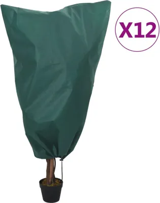 Zdjęcie produktu dla Kaptury na rośliny, ze ściągaczami, 12 szt., 70 g/m², 0,8x0,8 m
