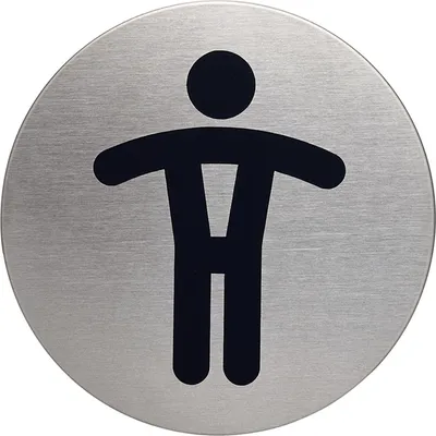 Immagine prodotto di DURABLE PICTO WC uomini Ø 83 mm, Argento, 490523