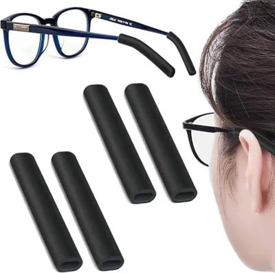 Produktbild von INF Silikon Anti-Rutsch-Pads für Brillen - 2 Paare Schwarz