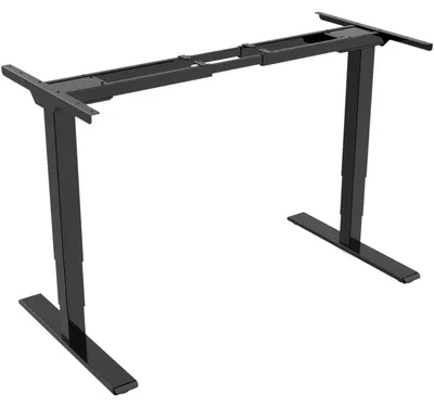 Produktbild von DIGITUS Elektrisch höhenverstellbares Tischgestell, Dual-Motor, 3-Stufen, Schwarz