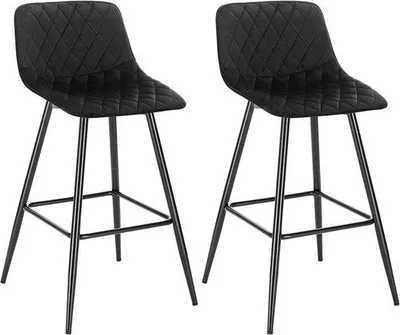 Produktbild von Ergonomische Barstühle, Schwarz, 64cm, Set von 2
