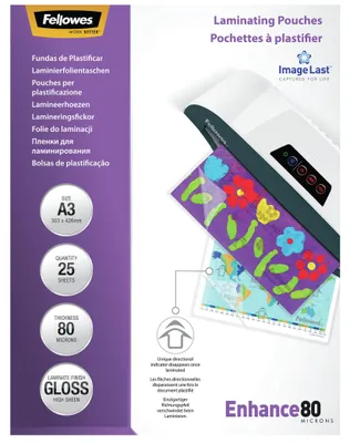 Obrázek produktu pro Fellowes 5396403, Průhledná, Lesklý, A3, 0,08 mm, 430 mm, 1 mm
