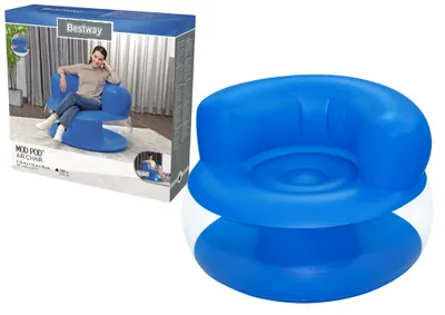 Zdjęcie produktu dla Nadmuchiwane niebieskie krzesło 112 x 112 x 70 cm Bestway 75138