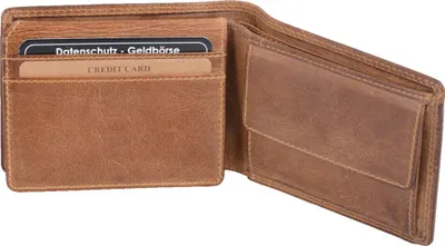Produktbild von schicke Minibörse Leder Hosentaschenbörse, braun