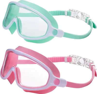 Obrázek produktu pro 2 ks plaveckých brýlí, potápěčské brýle Anti-Fog Anti-UV Wide View plavecké brýle pro děti