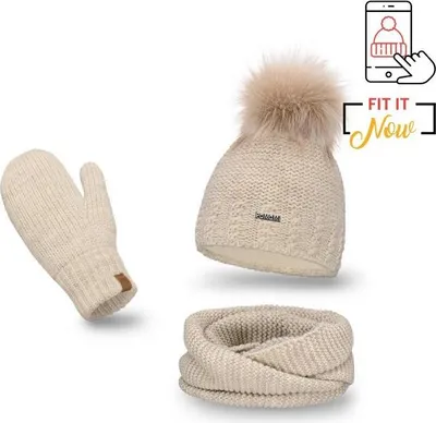 Immagine prodotto di Pamami Set invernale donna Oludhef Beige Taglia unica
