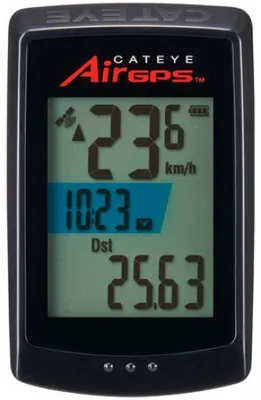 Zdjęcie produktu dla Komputer rowerowy CATEYE Air GPS czarny – inteligentny licznik GPS bez czujników