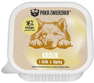 Produktbild von PAKA ZWIERZAKA Rabbit and boar with pumpkin - Nassfutter für Hunde - 150g