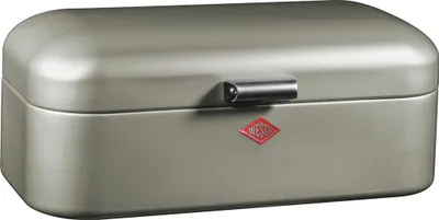 Obrázek produktu pro Wesco Breadbox Grandy, krabice na snídani, krabice na chléb, sendvičová plechovka, stříbrný nikl, ocelový plech, 235201-03