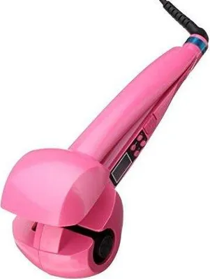 Produktbild von Mode Locken Lockenstab Auto Haar Lockenwickler Dampfspray Keramik Drehstab Spin Curl mit LED-Anzeige, Rosa
