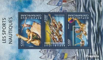 Produktbild von Briefmarken Zentralafrikanische Republik 2015 Mi 5545-5547 Kleinbogen (kompl. Ausgabe) postfrisch Wassersport