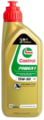 Produktbild von Castrol Power 1 4T 15W-50, 1 l, 15W-50, Sommer/Winter, Motorrad, Benzin, -33 °C