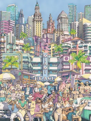 Immagine prodotto di New York Puzzle Company - Puzzle XXL "Città soleggiata" - 500 pezzi