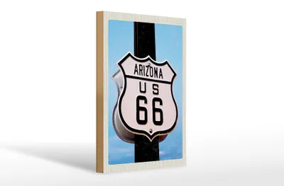 Produktbild von Holzschild Reise 20x30cm Amerika USA Arizona Straße Route 66