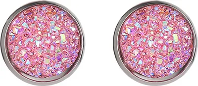 Produktbild von Damen-Ohrstecker, rund, Sternenhimmel, Edelstahl, Ohrringe, Piercing, Schmuck, Geschenk-3#