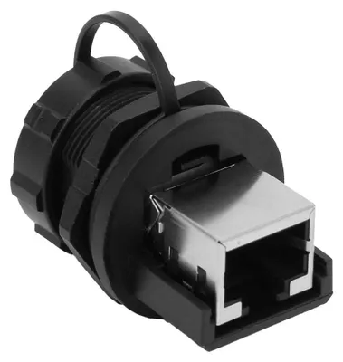 2x RJ45-180° Steckverbinder wasserdicht IP67 Cat5/6