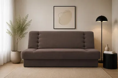 Produktbild von MOEBLO Schlafsofa CYPRUS – Sofa Kippsofa Klappsofa Click-Clack Couch für Wohnzimmer Federkern Sofagarnitur Polstersofa mit Bettkasten und Schlaffunktion (BxHxT): 192x85x92 cm (Braun - Soro 28)